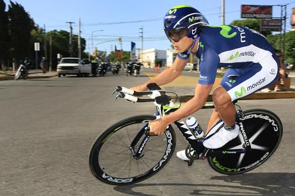 Andrey Amador (Movistar) in the Tour de San Luis time trial