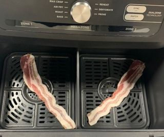 Bacon in the Ninja Foodi FlexBasket Air Fryer.