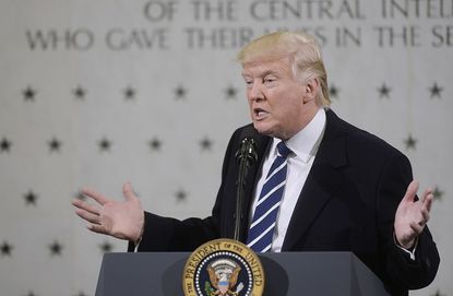 Donald Trump speaks at CIA headquarters