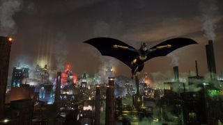 Batgirl glides across Gotham