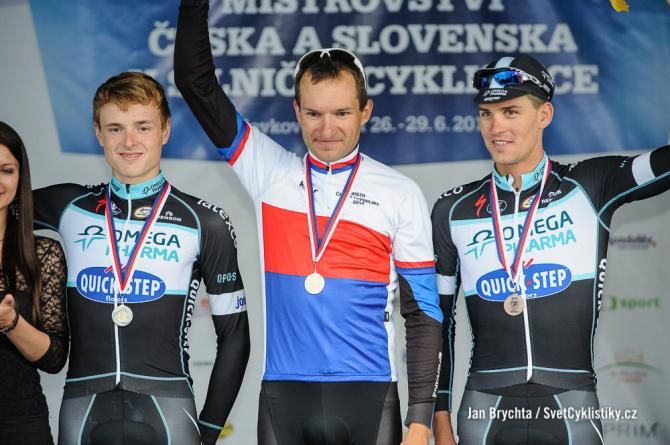 The Czech time trial podium