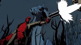 Hellboy Web of Wyrd screenshot showing Hellboy in combat