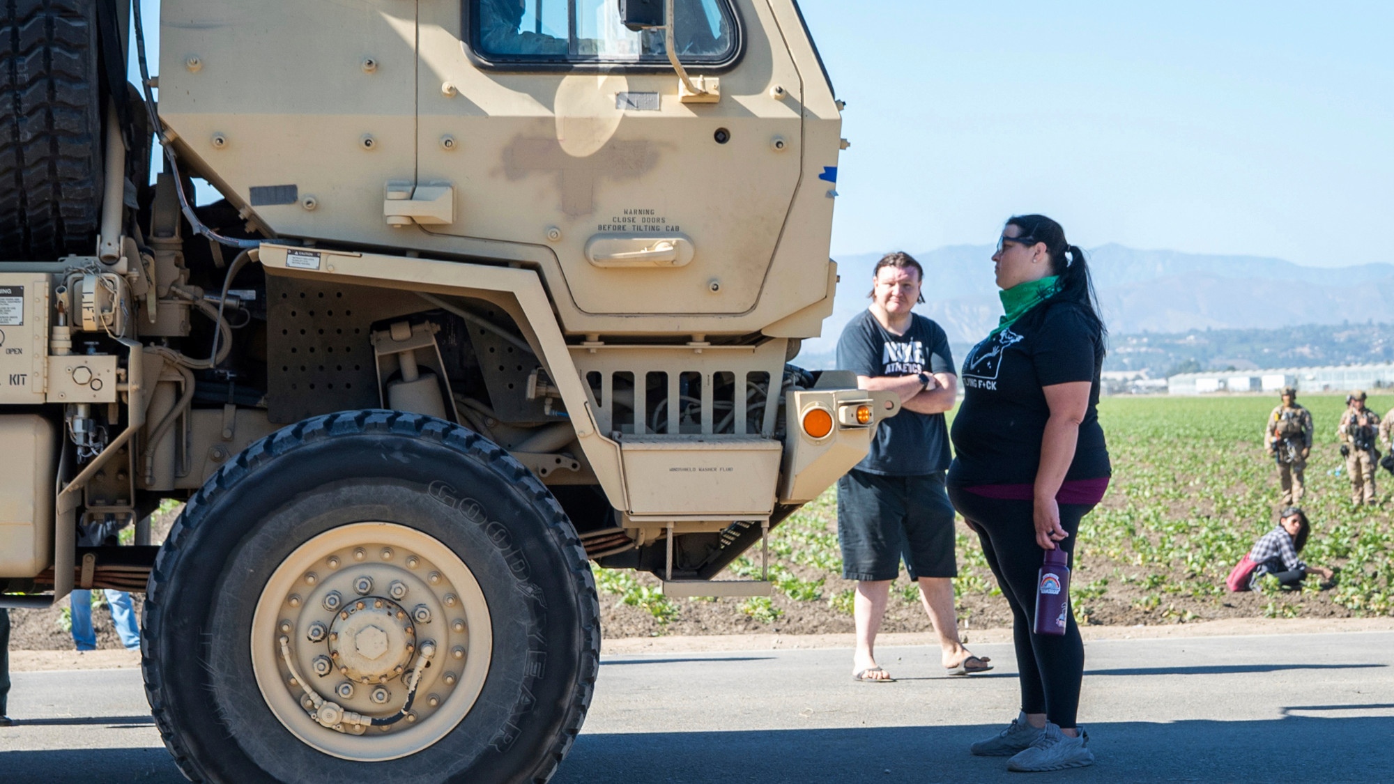 A military vehicle