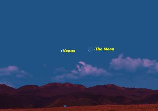 The Moon close to Venus, January 2014