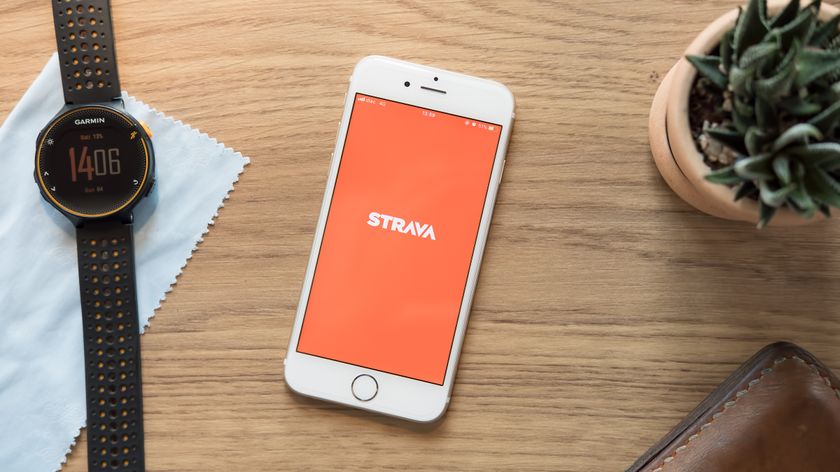 A phone showing the Strava app 