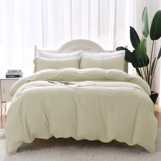 Mildly 2 Pieces Duvet Cover With Zipper Closure, 1 Duvet Cover and 1 Pillow Sham