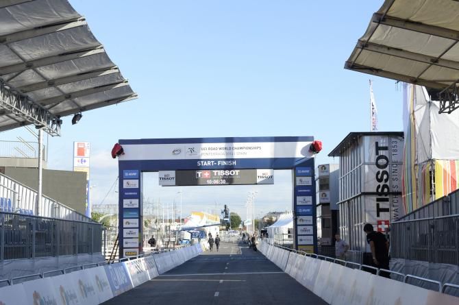The finish line at the Wrolds in Spain