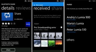 Nokia Bluetooth Share Screenshots