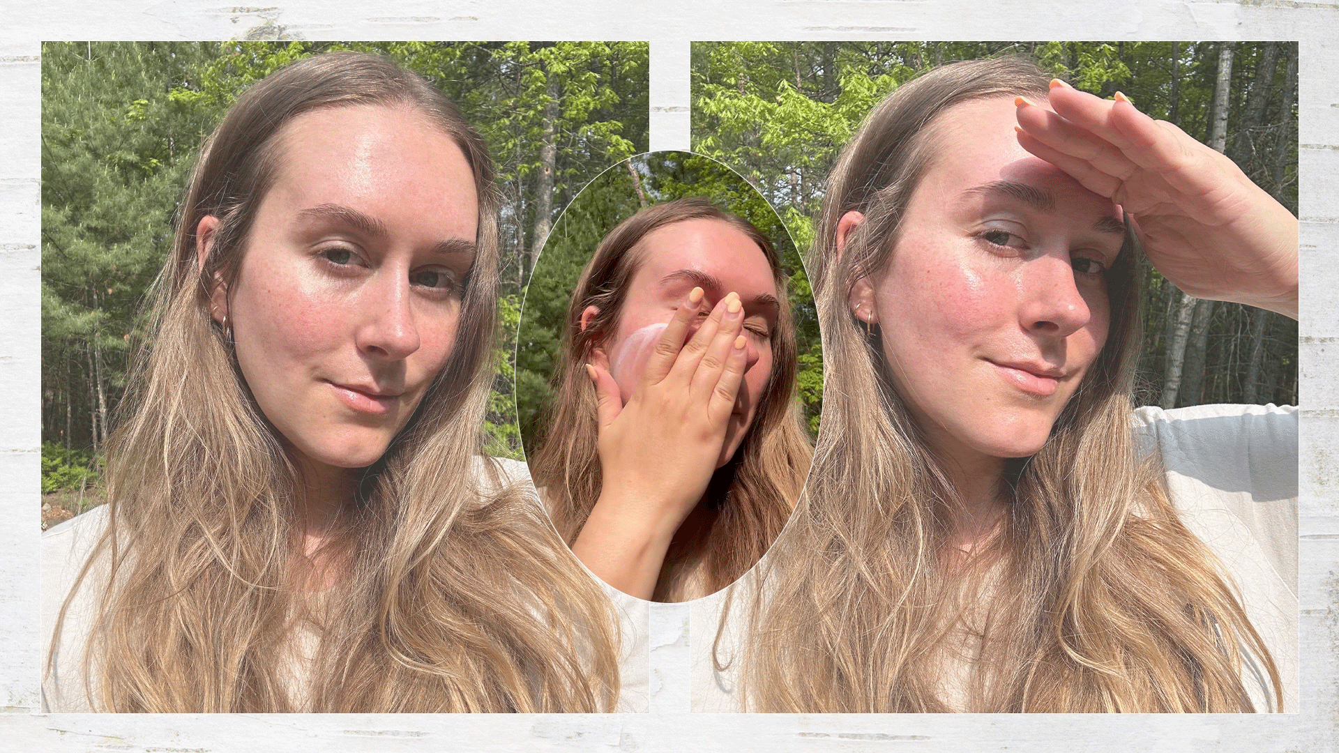 Beauty editor Kaitlyn McLintock wearing Round Lab Sunscreen