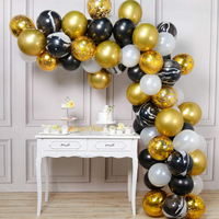 PartyWoo Gold and Black Balloons available on Amazon for $13