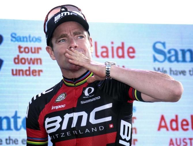 Cadel Evans (BMC) says goodbye to the Tour Down Under