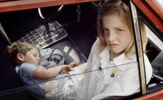 children in car