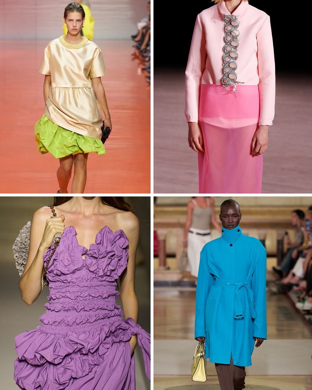 Collage of maximalist trends for summer 2026
