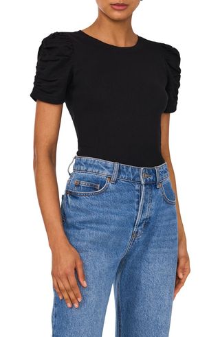 Puff Sleeve Rib T-Shirt