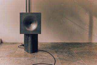 Cast aluminium speaker by Tom Fereday x Pitt & Giblin