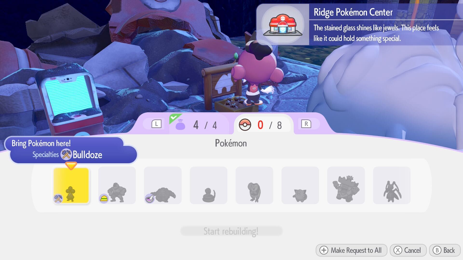 Building requirements for a Pokemon Centre in Pokemon Pokopia