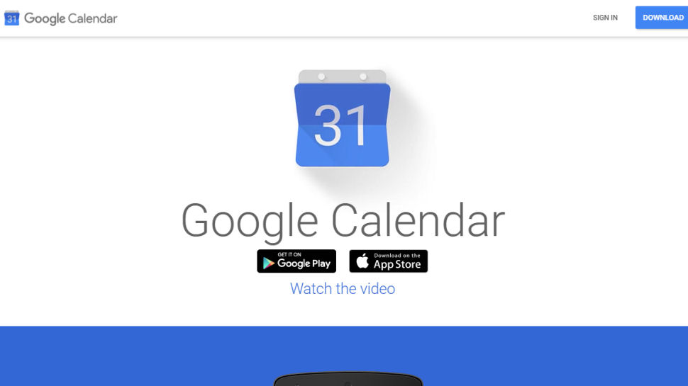 Website screenshot for Google Calendar