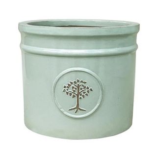 green ceramic plant pot