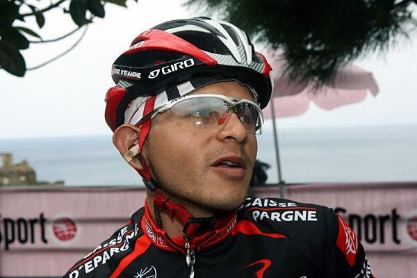 Jos&eacute; Rujano (Caisse d'Epargne) prepares for the stage.