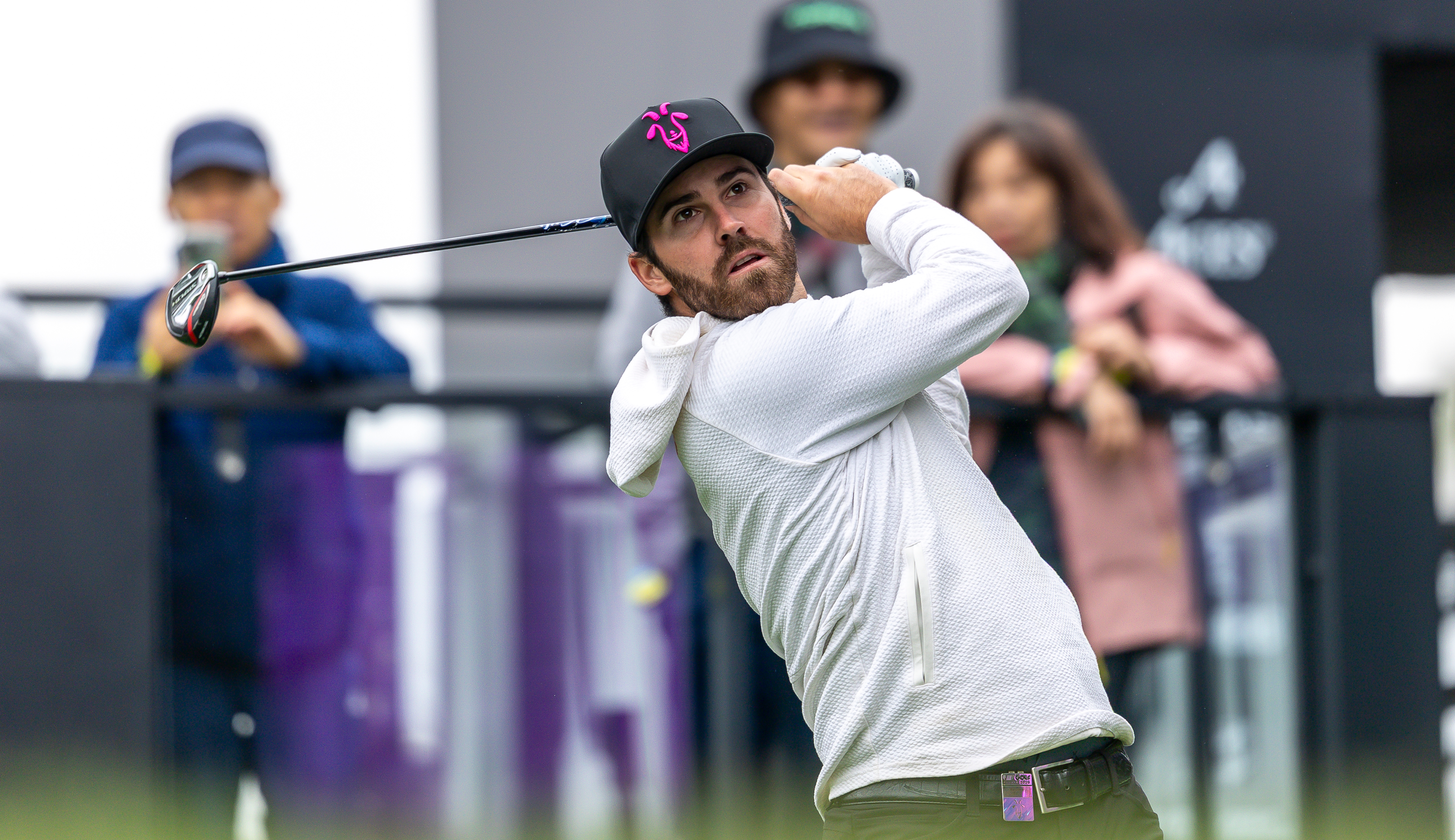Matt Wolff hits a fairway wood