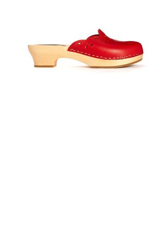 Swedish Hasbeens Red Floral Slip On Shoes, £66.50