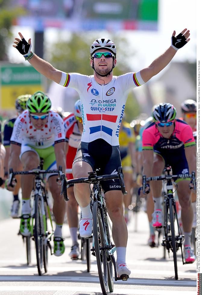 Mark Cavendish (Omega Pharma-Quickstep) wins stage 4 of the 2014 Tour de Suisse