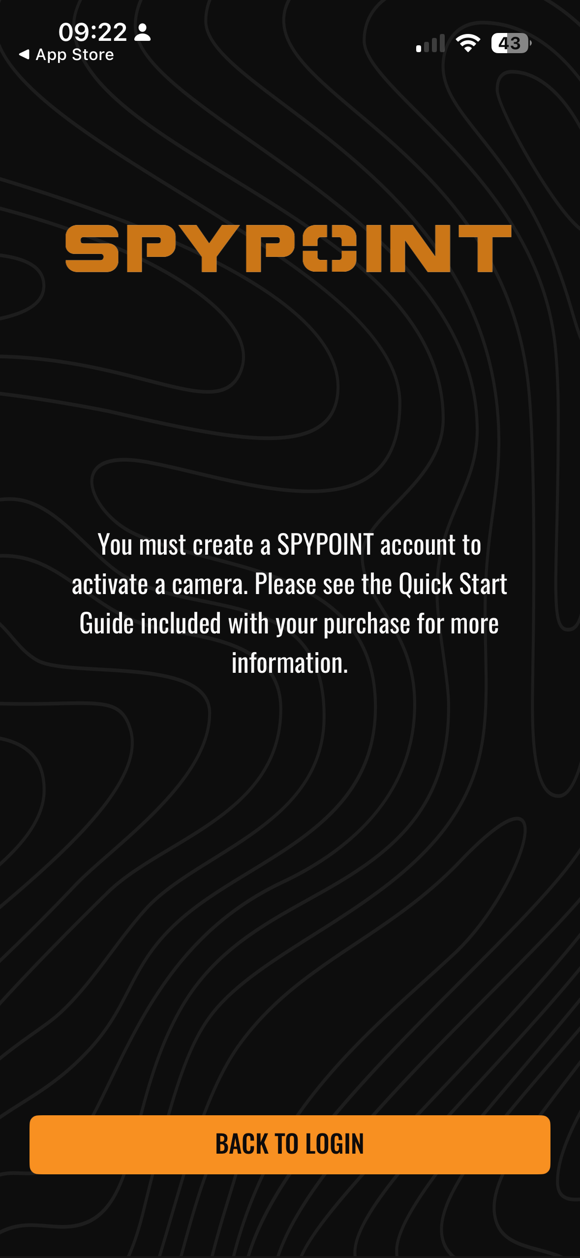 Screenshots from the Spypoint trail camera smartphone app
