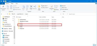 Windows 10 Users folder