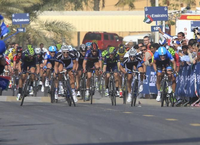 Marcel Kittel (Giant Shimano) powers to the win on stage 3 of the Dubai Tour