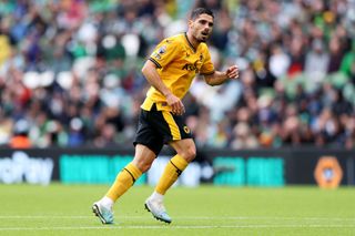 Pedro Neto of Wolverhampton Wanderers in action during the pre-season friendly match between Celtic and Wolverhampton Wanderers at Aviva Stadium on July 29, 2023 in Dublin, Ireland. (Photo by Jack Thomas - WWFC/Wolves via Getty Images)