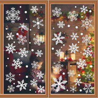 Christmas window snowflake stickers