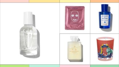 A selection of products from the Space NK Sale which includes brands like Malin + Goetz, 111 Skin, Aromatherapy Associates, Diptyque, Acqua Di Parma