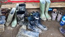 Muddy wellies 