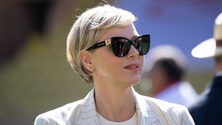 Princess Charlene of Monaco attends the Sainte Devote Rugby Tournament At Stade Louis II