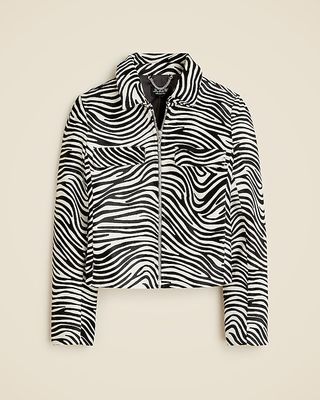 Collection Calf Hair Jacket in Zebra Print