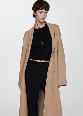 Mango, Oversized Knitted Coat