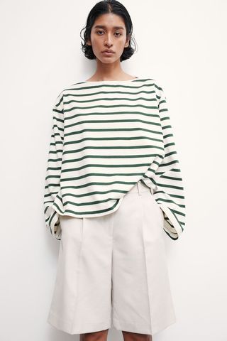 Oversized Boat-Neck Top