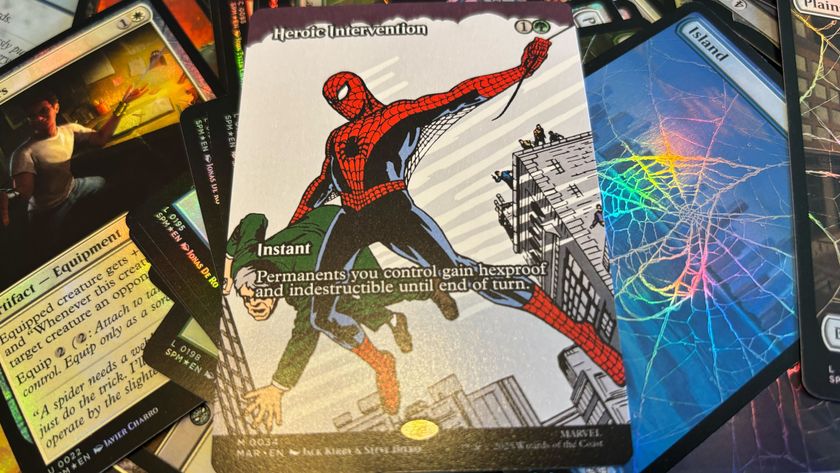 MTG Spider-Man cards laid out in a pile