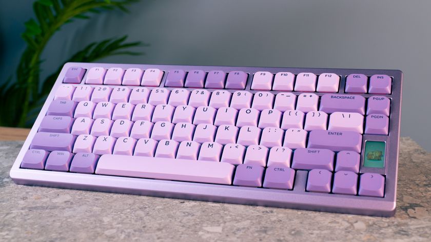 A purple Chilkey ND75 LP mechanical keyboard