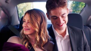 Josephine Langford as Tessa Young and Hero Fiennes Tiffin as Hardin Scott in After
