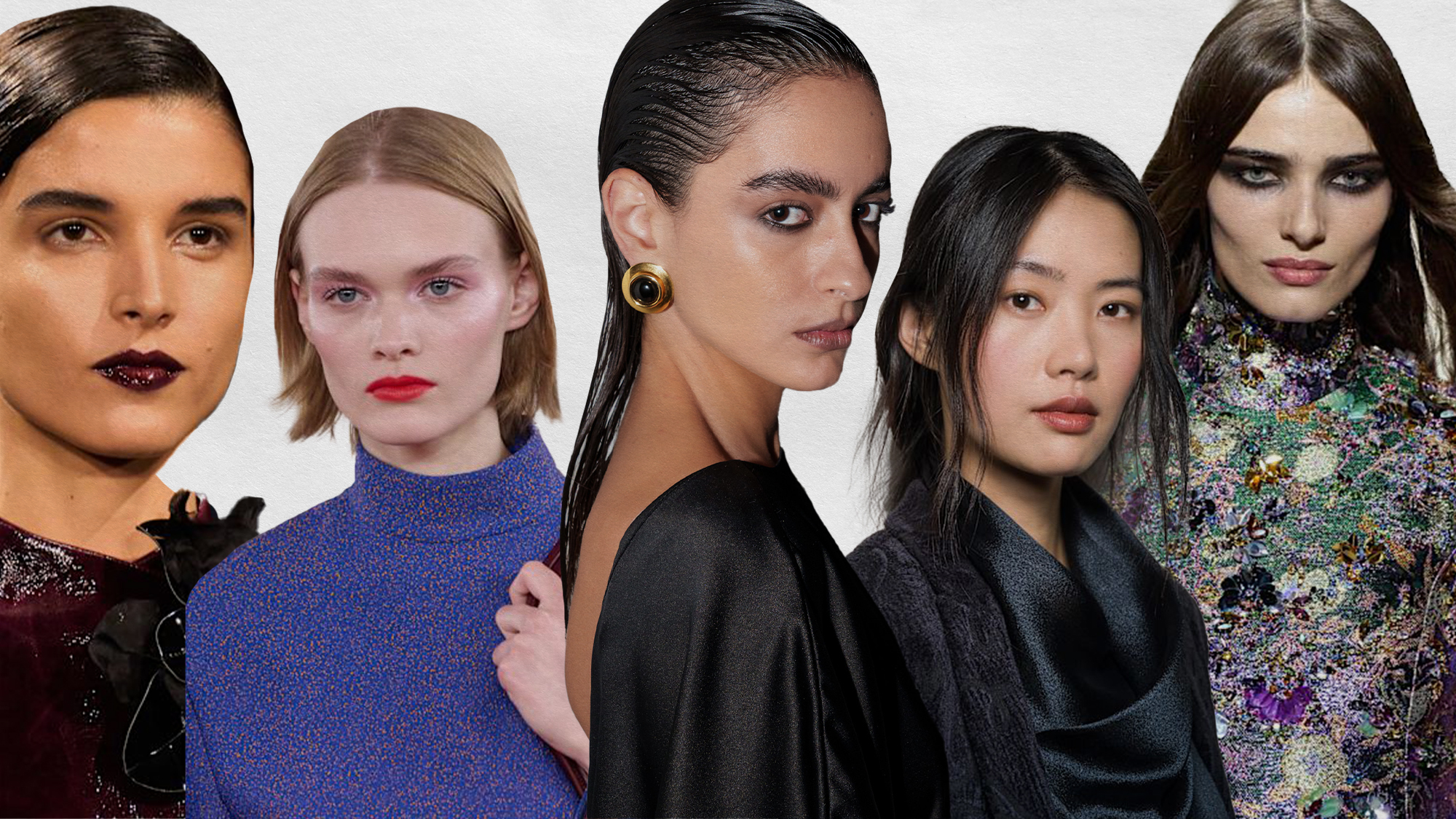 Fashion Month F/W '26 beauty collage