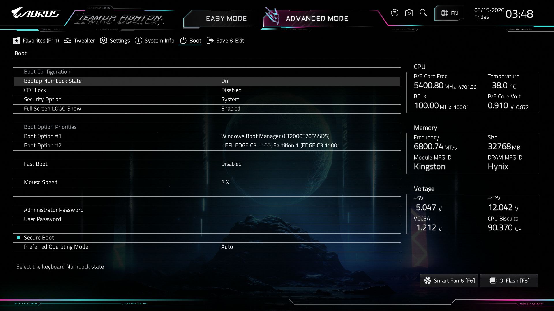 Gigabyte Z890 Aorus Elite Wifi7 Plus - BIOS