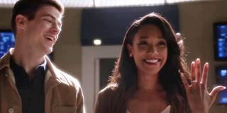 Grant Gustin and Candice Patton in The Flash