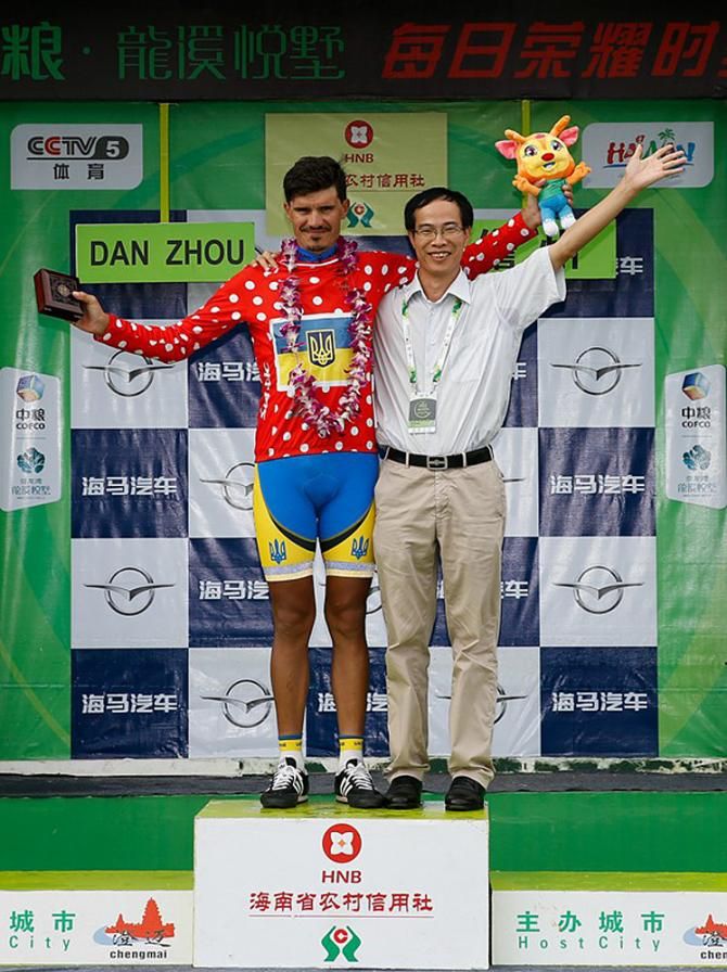 Serhiy Grechyn (Ukraine) leads the mountain classification