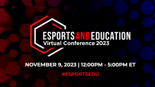 The logo for the Esports and Education Virtual Conference 2023 on Nov. 9.