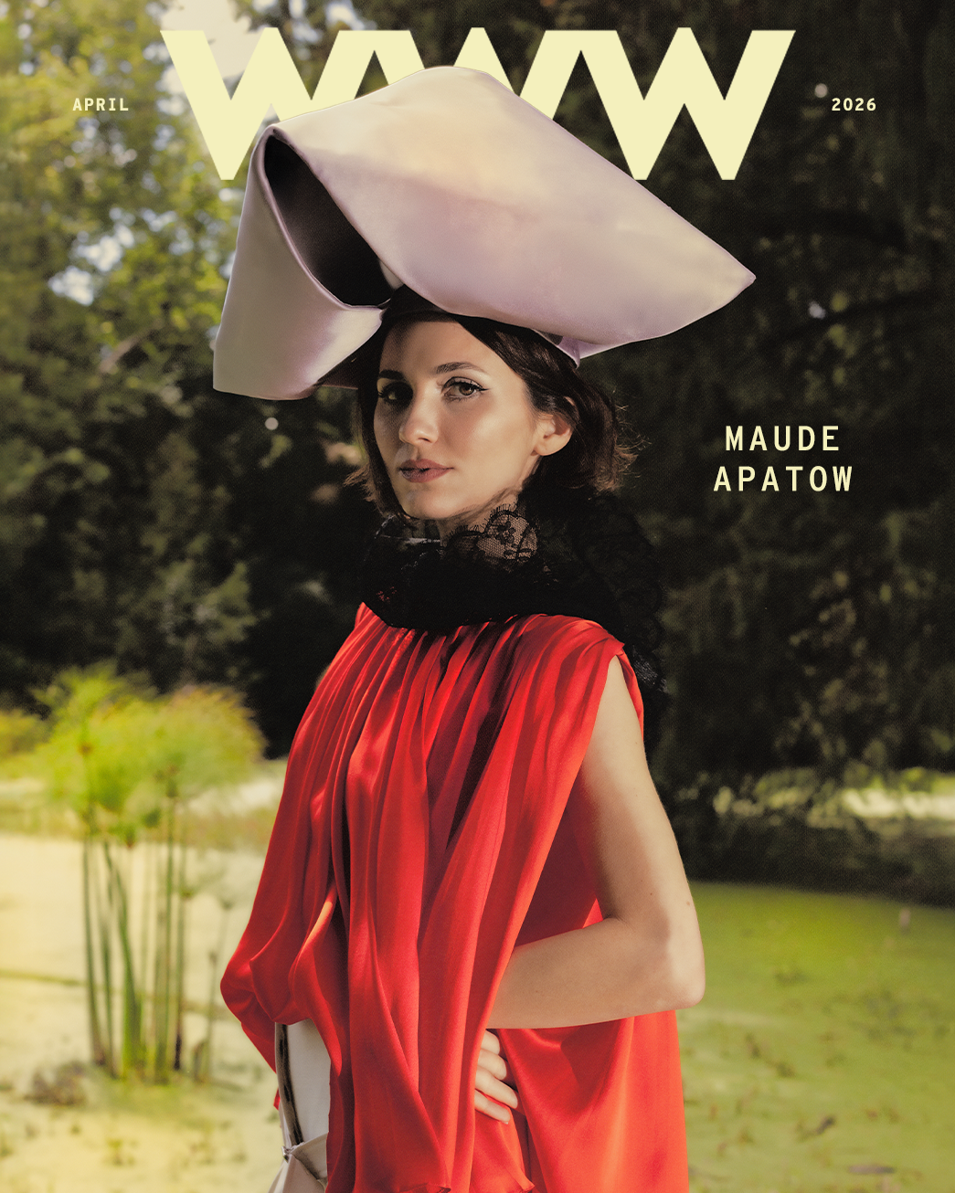 Who What Wear's May cover with Maude Apatow. She is wearing a Dior spring/summer 2026 outfit.