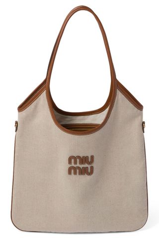 Miu MIu Canvas Ivy Tote Bag