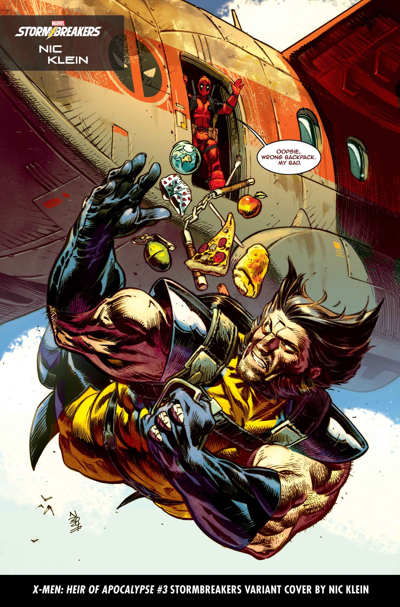 Stormbreaker covers featuring Deadpool and Wolverine.