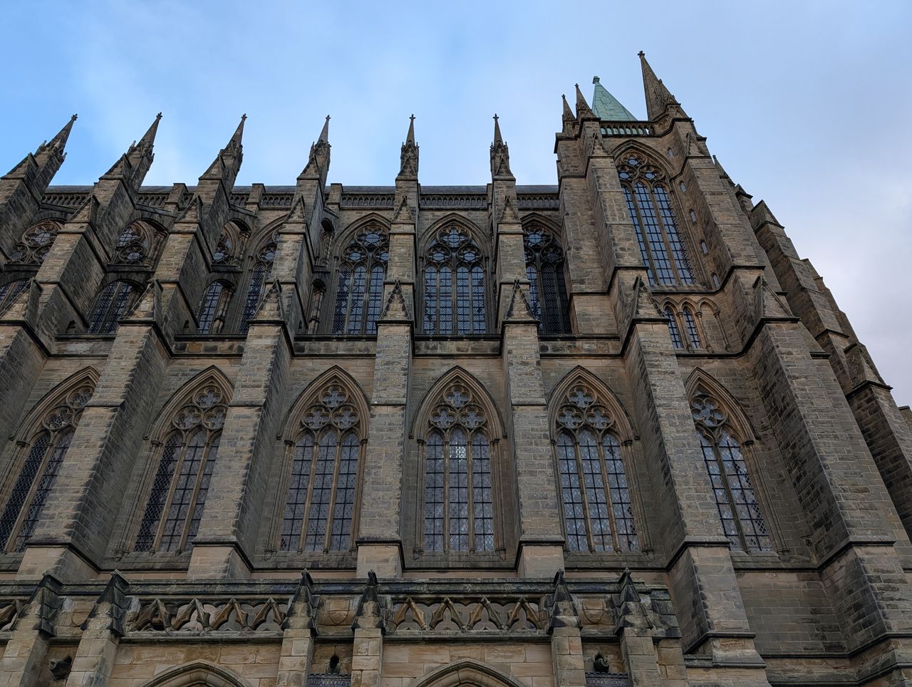 Google Pixel 10 Pro camera sample college chapel exterior