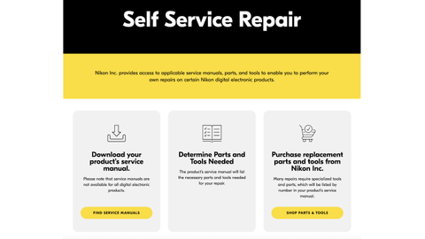 Selfix Repa Nikon quietly launches new self-repair and parts service | Digital ...